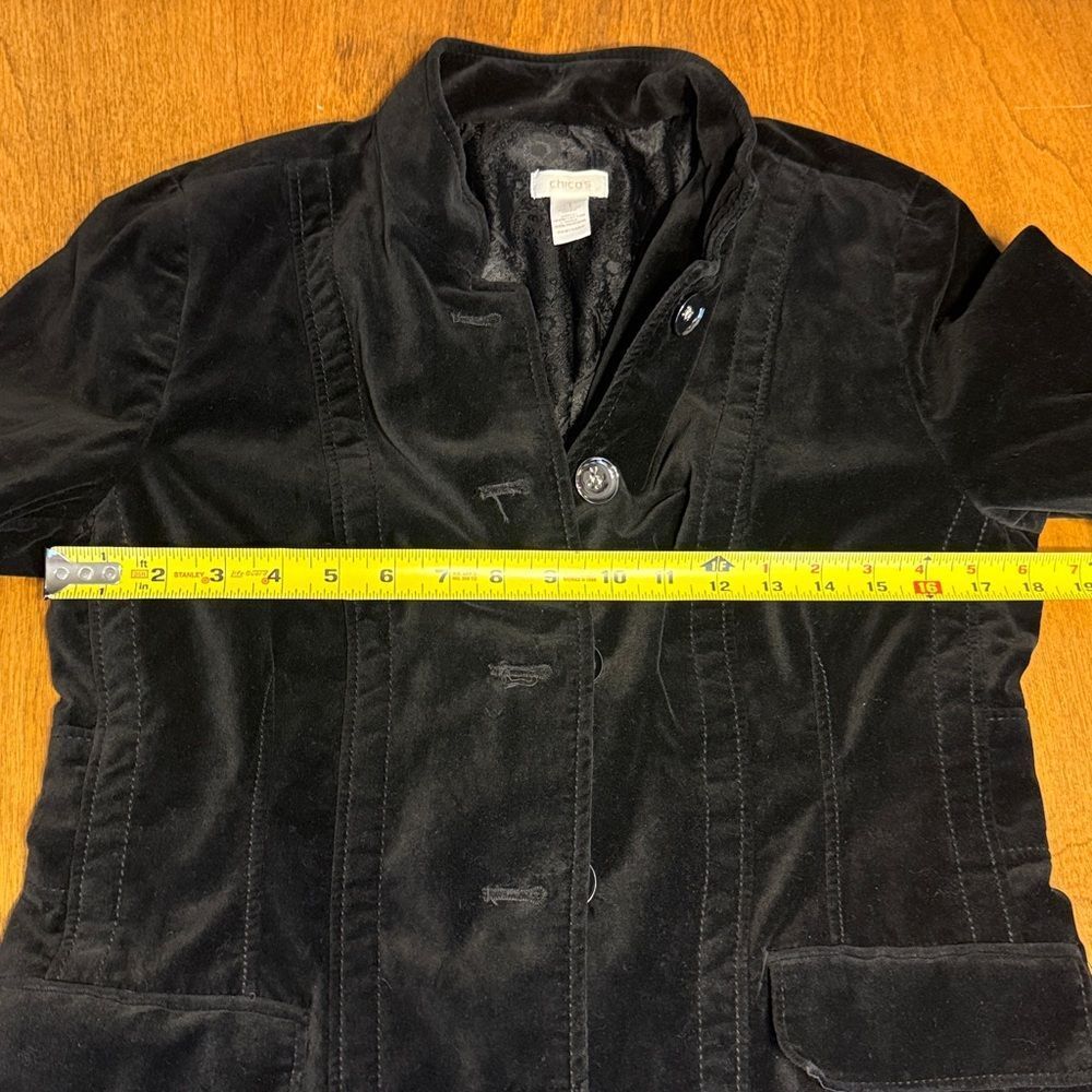 Chico's Black Velvet Cocktail Jacket - Picture 8 of 14